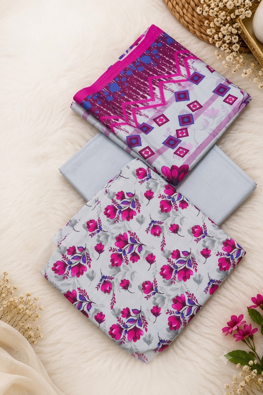 Unstitched | 3 Piece | Printed | Linen Suit