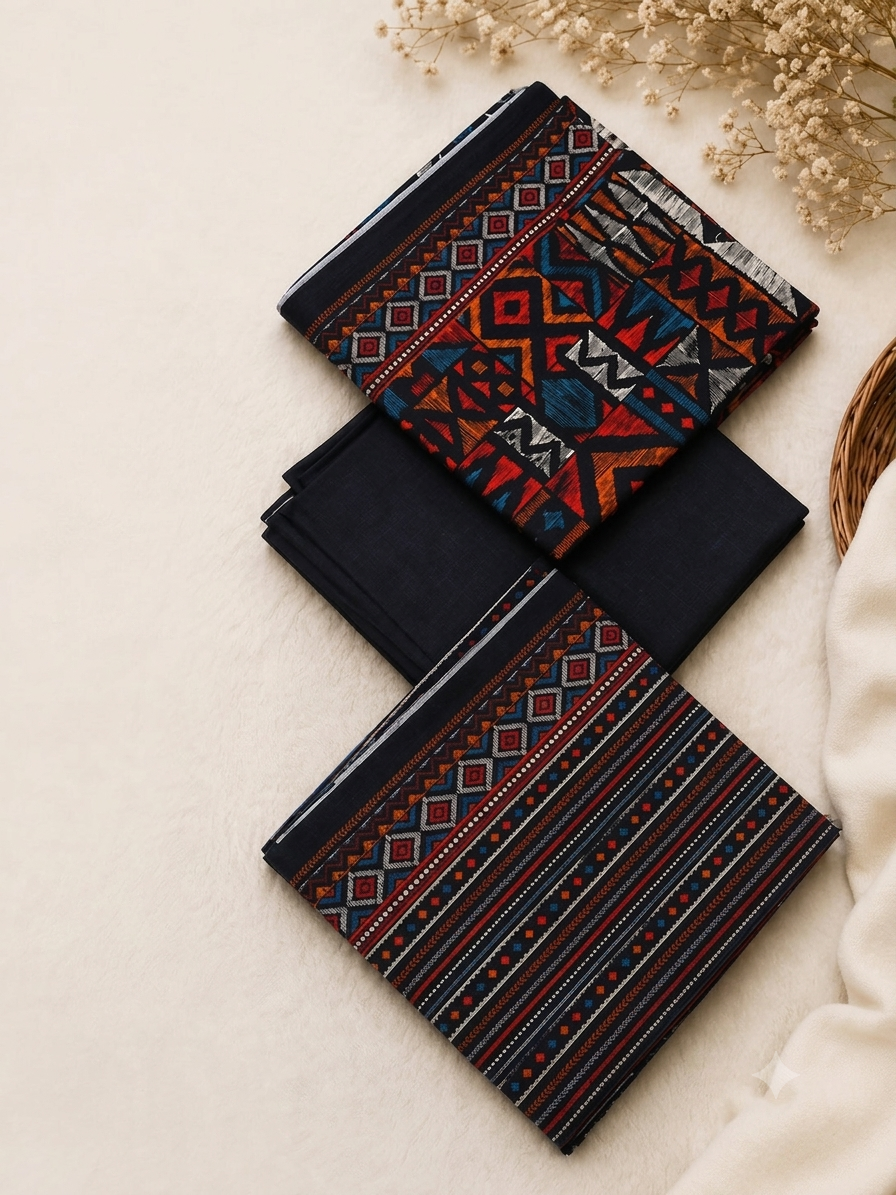 Unstitched | 3 Piece | Printed | Linen Suit