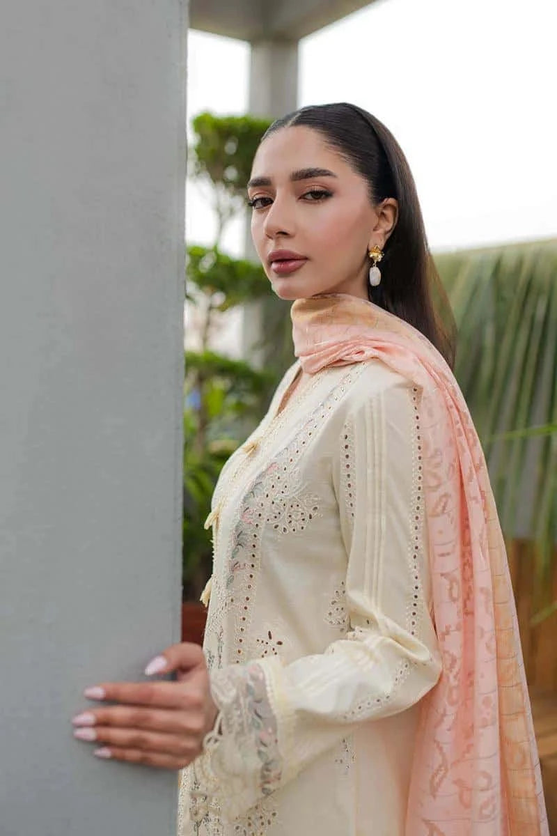 Qalamkar Qline Luxury Embroidered Unstitched Lawn 3 PCs JK-05 Meliora