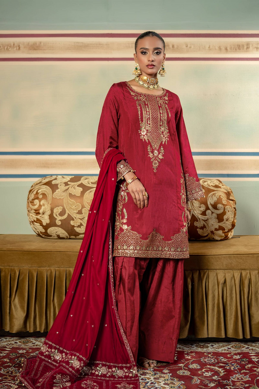 MB-USW24-602 - M.Basics Dyed Raw Silk Suit (Winter`24)
