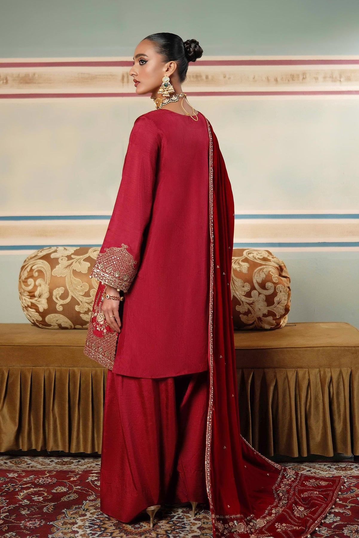 MB-USW24-602 - M.Basics Dyed Raw Silk Suit (Winter`24)