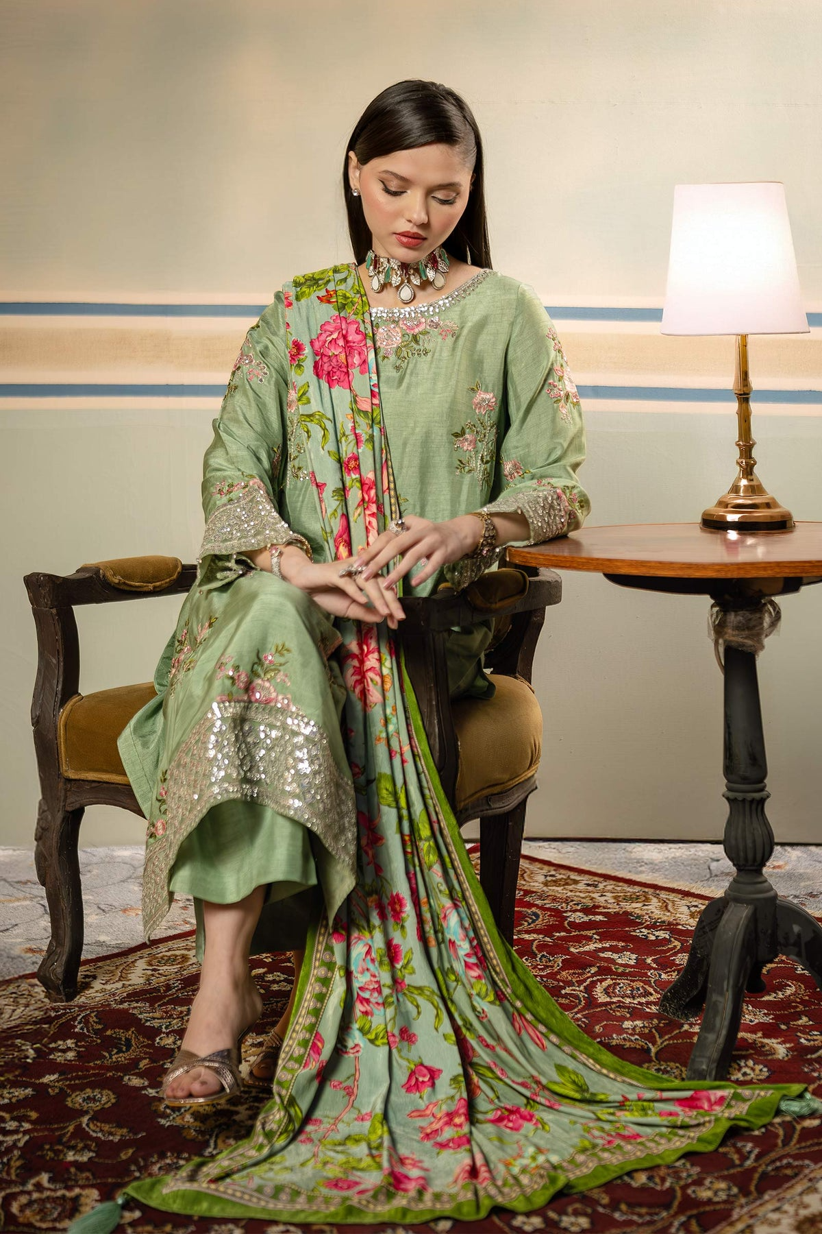 MB-USW24-603 - M.Basics Dyed Raw Silk Suit (Winter`24)