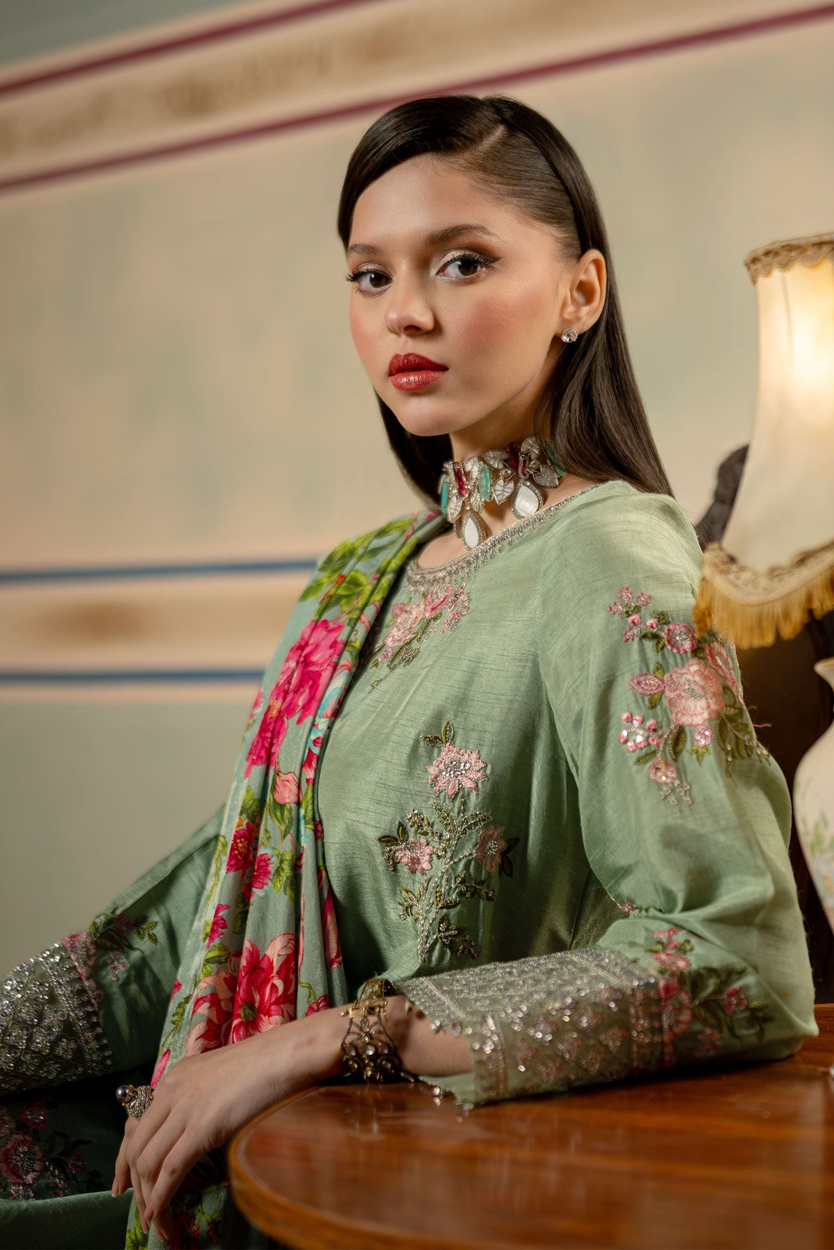MB-USW24-603 - M.Basics Dyed Raw Silk Suit (Winter`24)