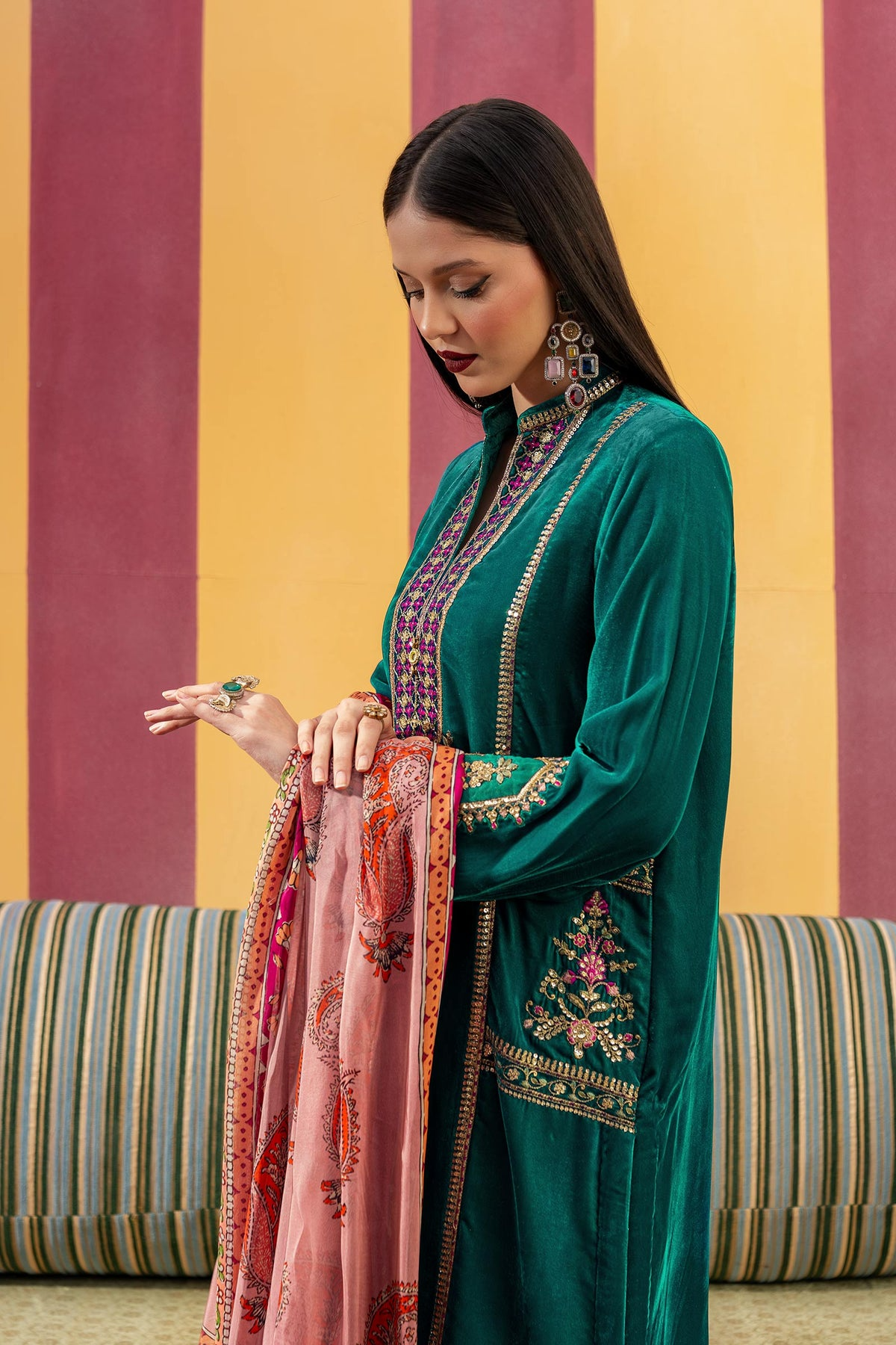 MB-USW24-604 - M.Basics Dyed Raw Silk Suit (Winter`24)