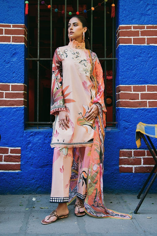 Peach Poppies | La Dolce Hemline Prints'25 Vol 2 - Lawn