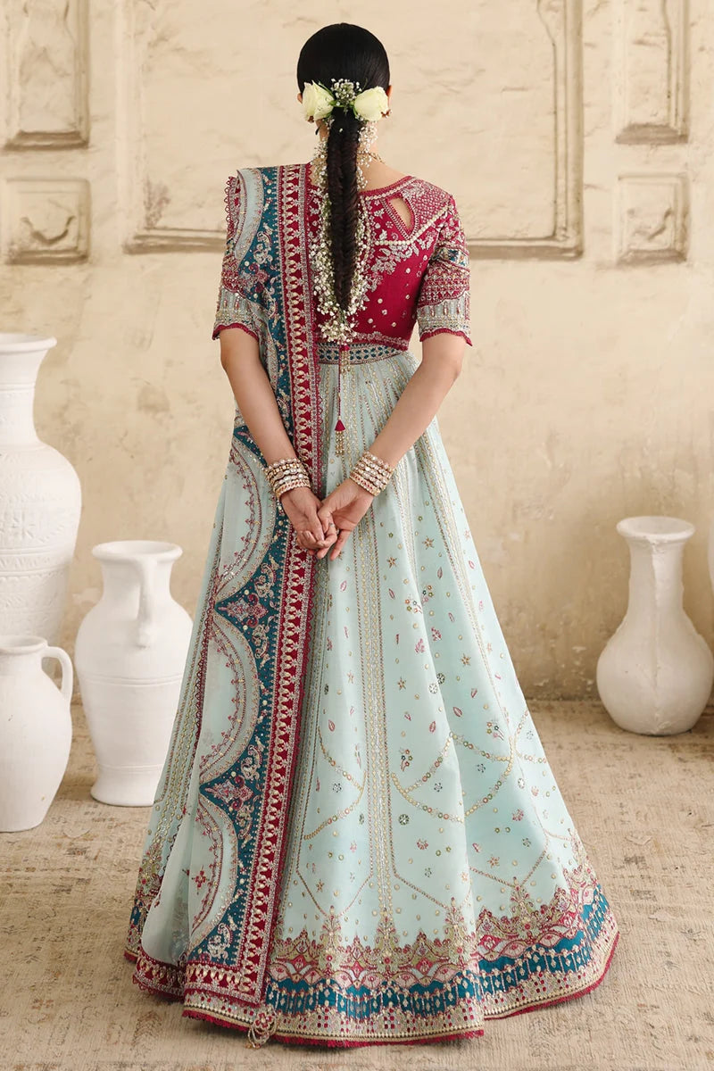 Qalamkar Shadmaani |Embroidered Raw Silk | Unstitched 3Pc Suit