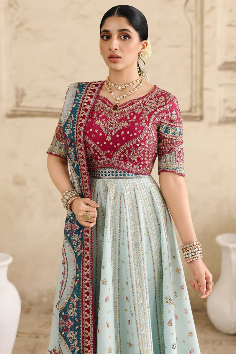 Qalamkar Shadmaani |Embroidered Raw Silk | Unstitched 3Pc Suit