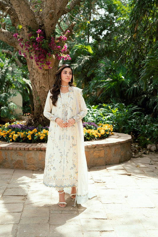 SB-09 ADEENA | Luxury Lawn Eid Edits`25 By Qalamkar