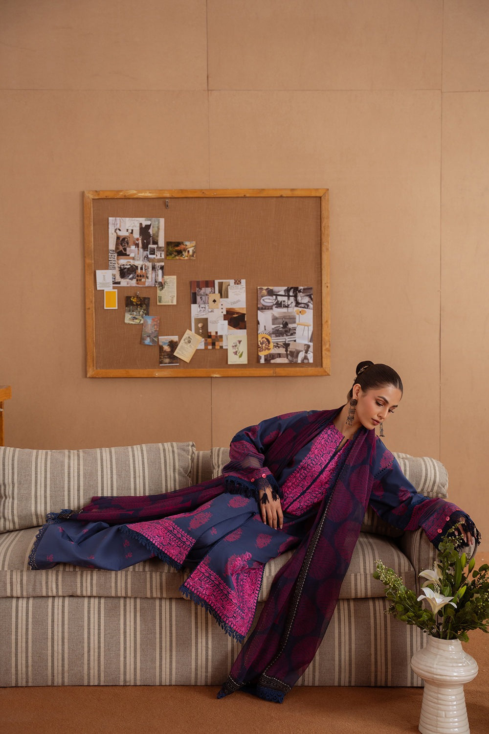 ELARA-01-B | LAANEM SS`25 Unstitched Lawn By Saira Rizwan