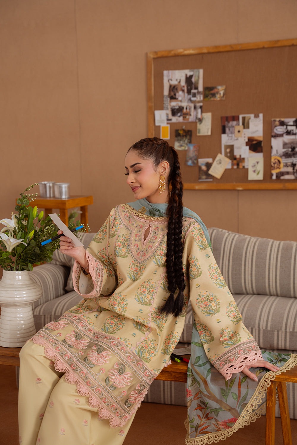NERIDA-02-A | LAANEM SS`25 Unstitched Lawn By Saira Rizwan