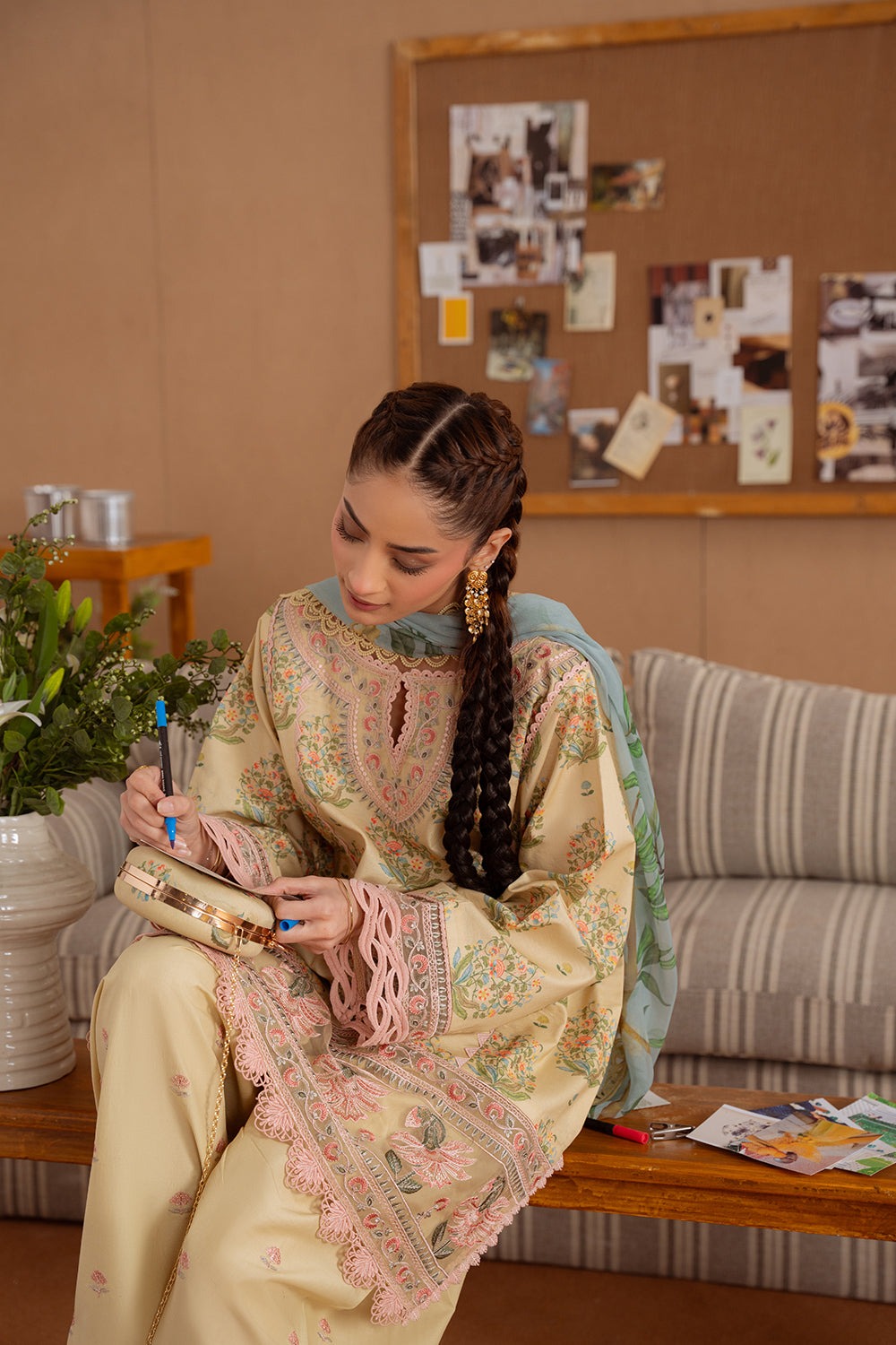 NERIDA-02-A | LAANEM SS`25 Unstitched Lawn By Saira Rizwan
