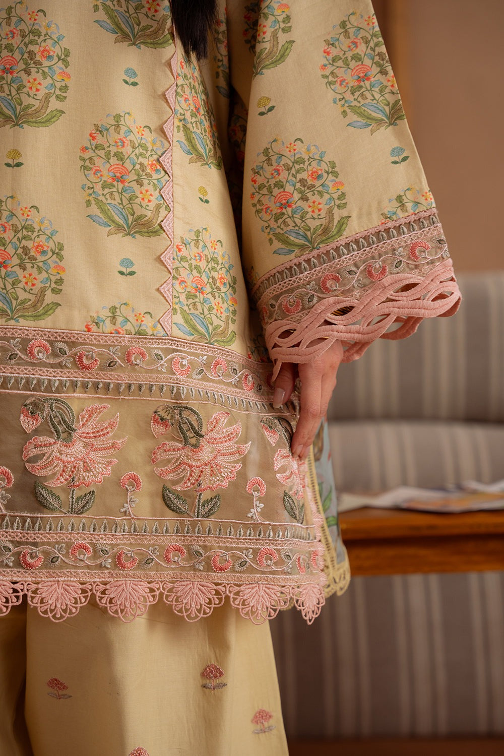 NERIDA-02-A | LAANEM SS`25 Unstitched Lawn By Saira Rizwan