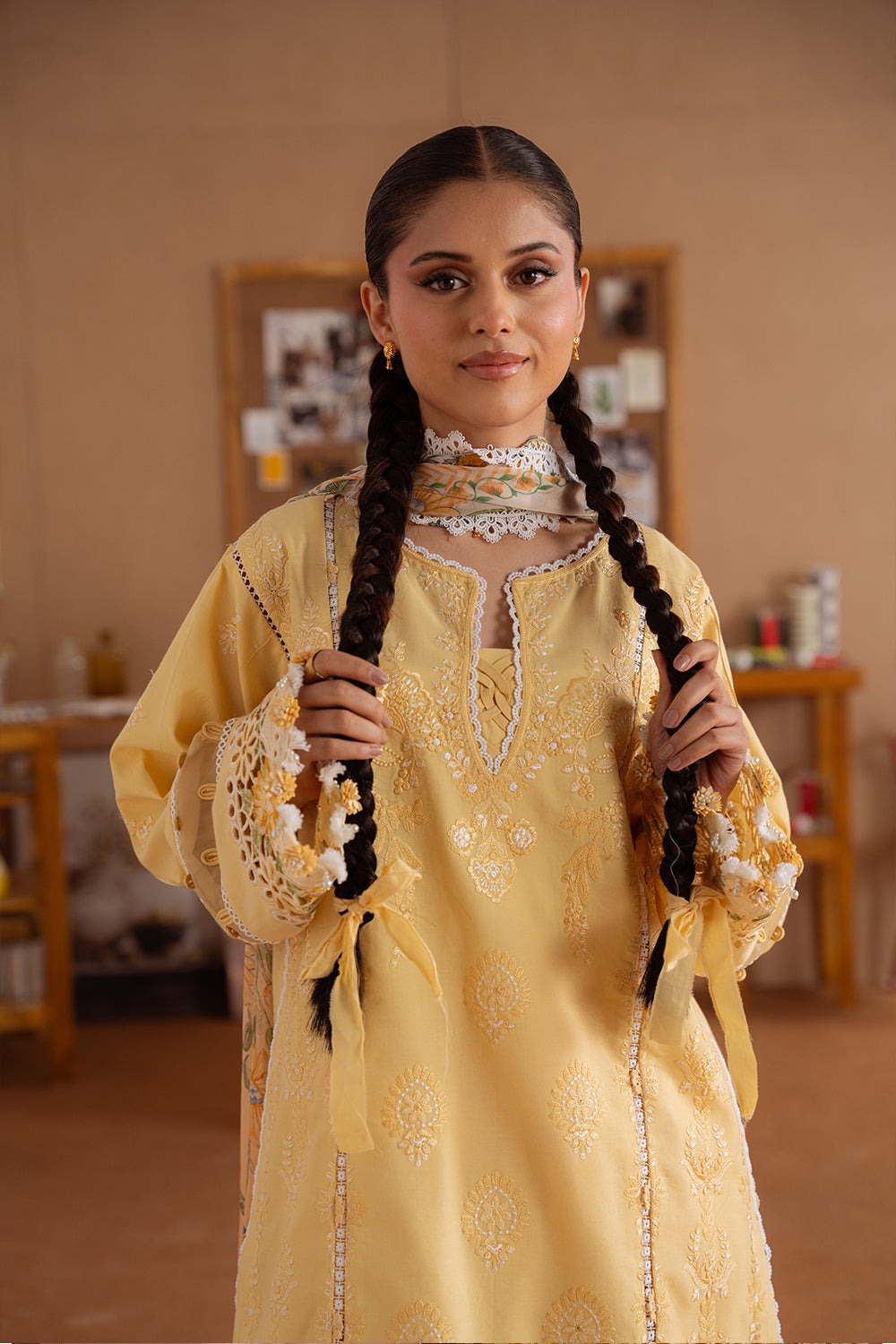 LEYLA-04-A | LAANEM SS`25 Unstitched Lawn By Saira Rizwan