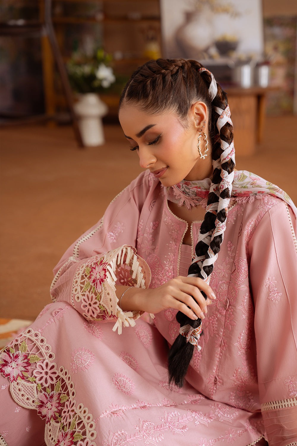 LEYLA-04-B | LAANEM SS`25 Unstitched Lawn By Saira Rizwan