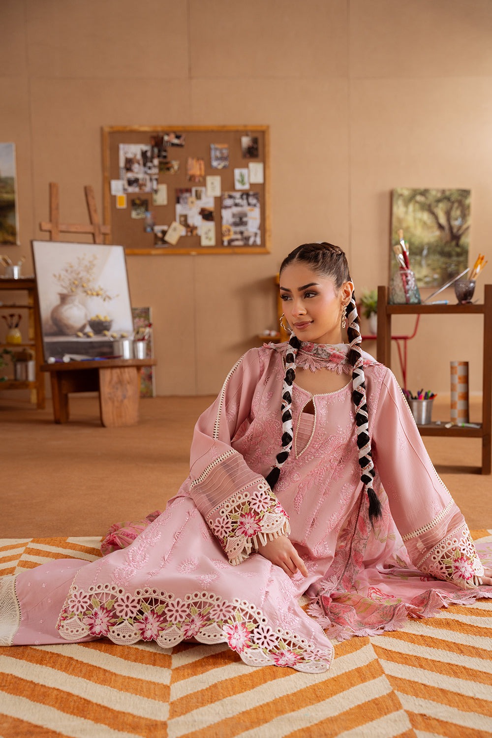 LEYLA-04-B | LAANEM SS`25 Unstitched Lawn By Saira Rizwan