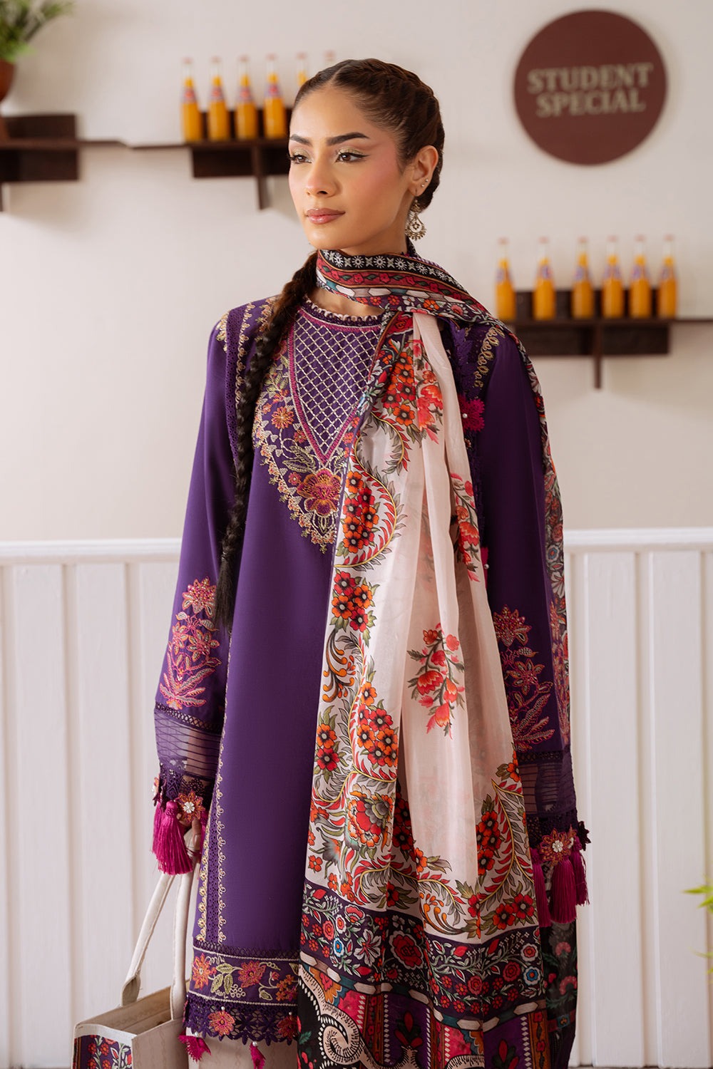 ELIF-05-B | LAANEM SS`25 Unstitched Lawn By Saira Rizwan