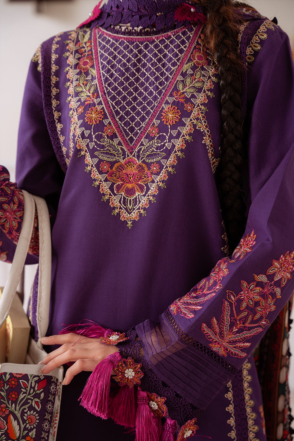 ELIF-05-B | LAANEM SS`25 Unstitched Lawn By Saira Rizwan