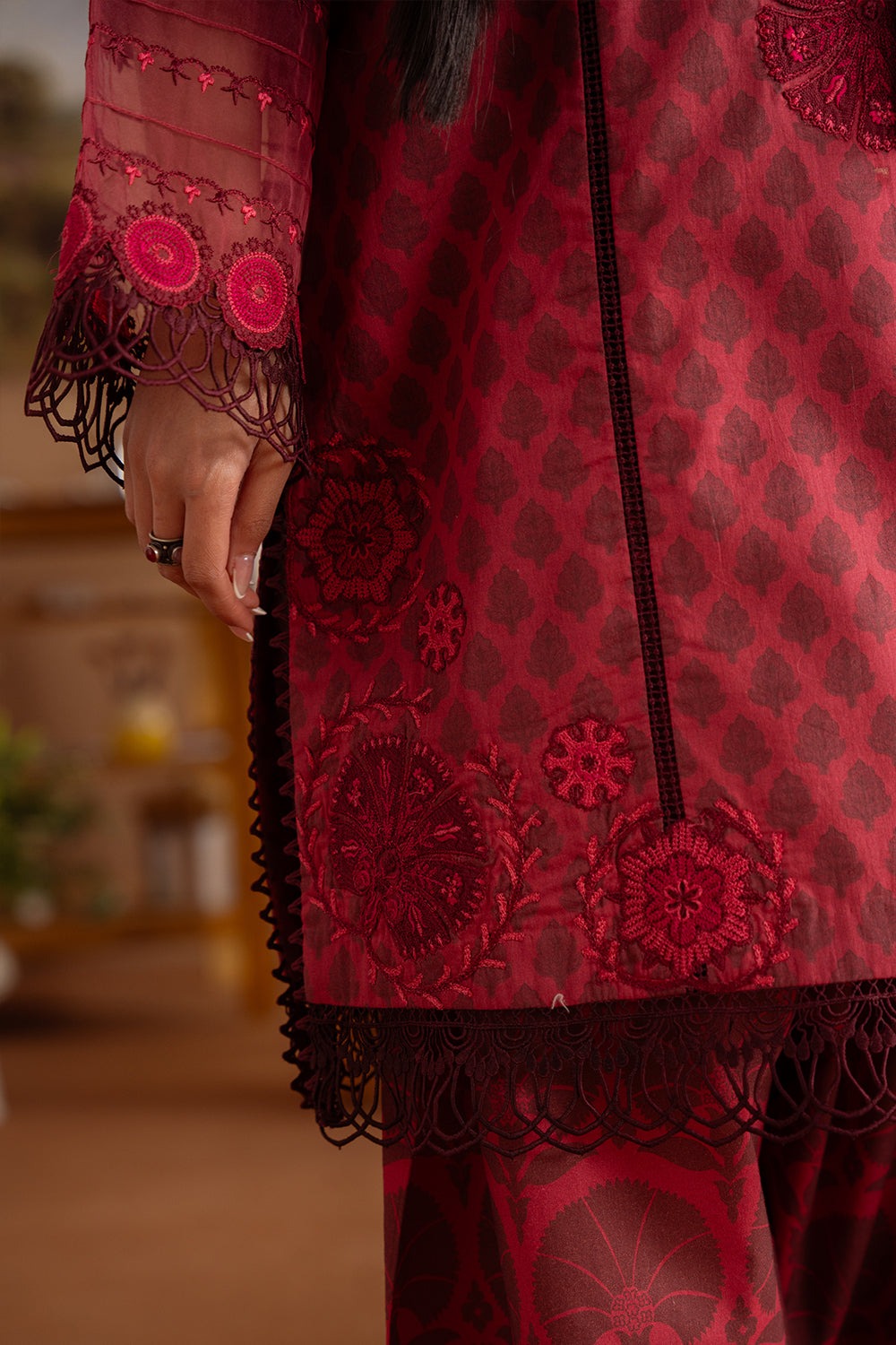 SEREN-08-A | LAANEM SS`25 Unstitched Lawn By Saira Rizwan