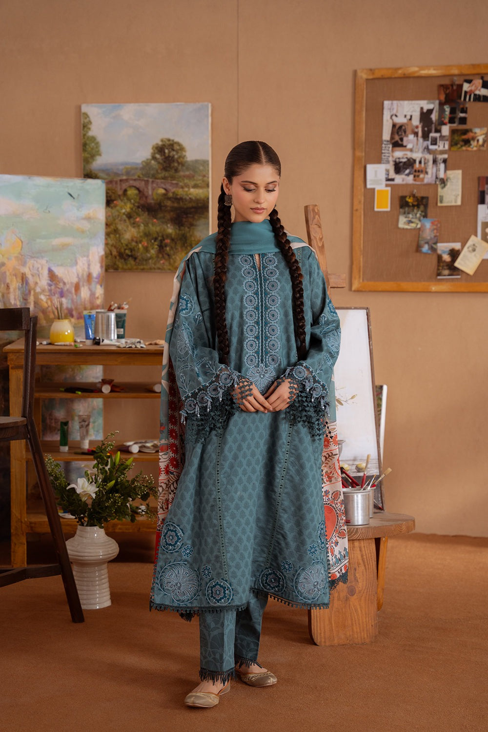 SEREN-08-B | LAANEM SS`25 Unstitched Lawn By Saira Rizwan