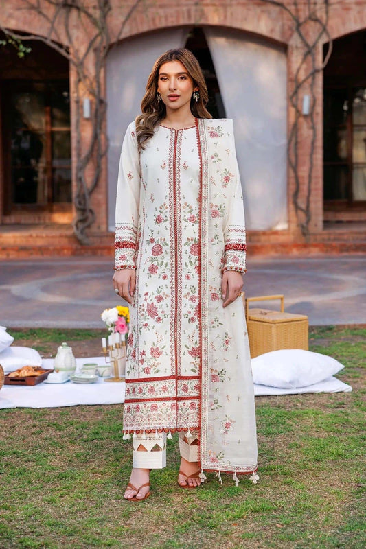 D06 Surreal White - Kaavish By Farasha Luxury Lawn'24