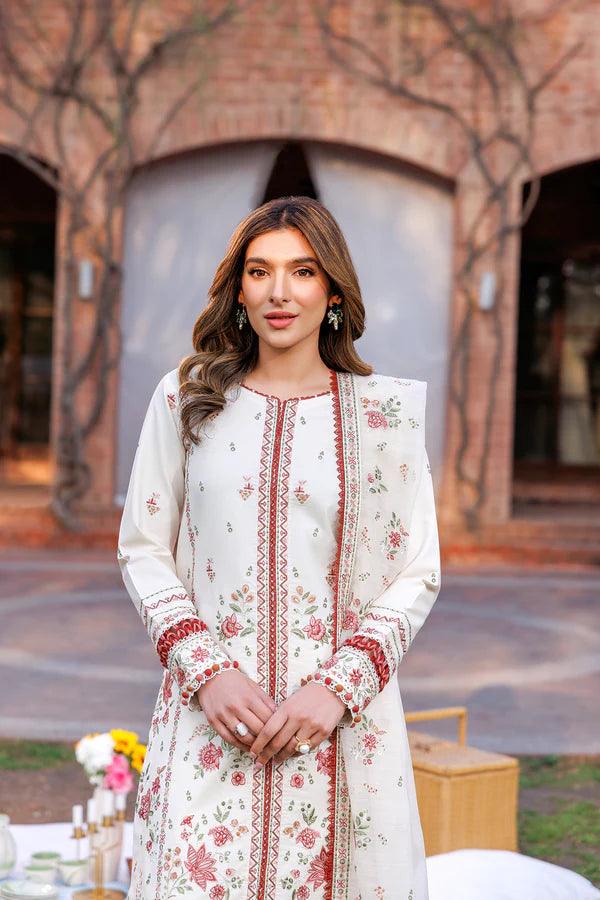 D06 Surreal White - Kaavish By Farasha Luxury Lawn'24