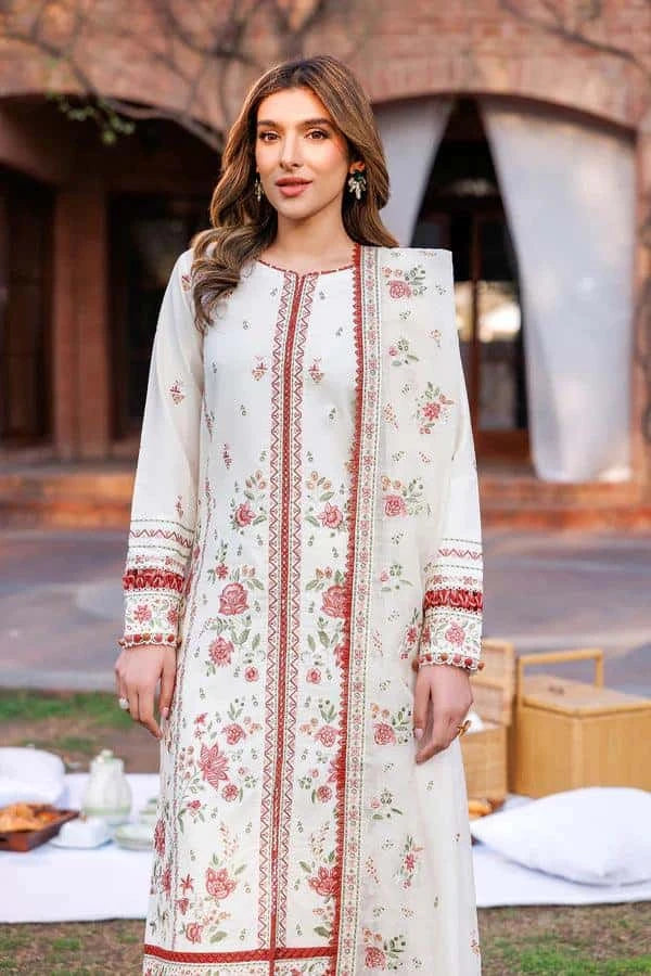 D06 Surreal White - Kaavish By Farasha Luxury Lawn'24