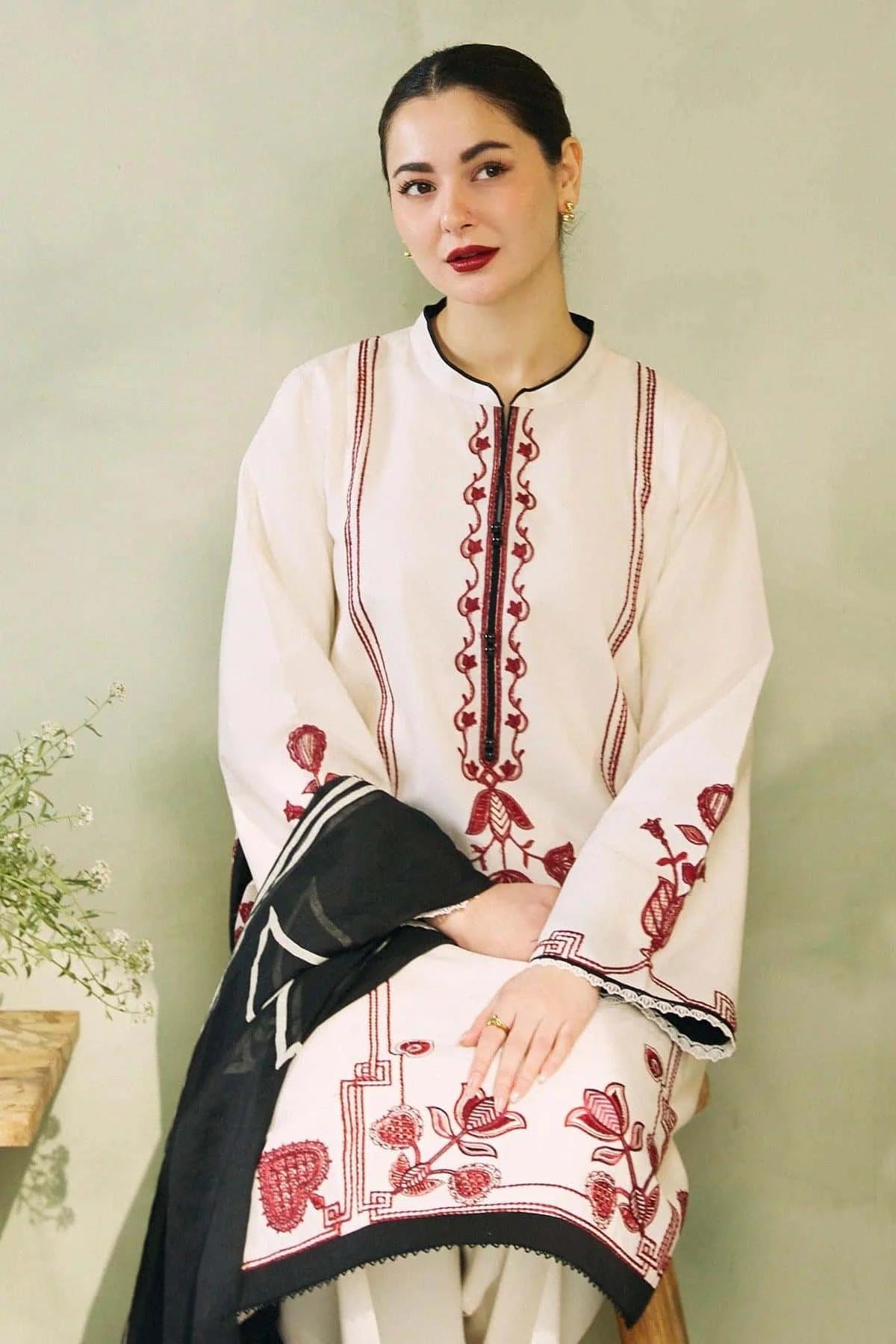 Coco by Zara Shahjahan Embroidered Lawn Unstitched 3Pc 03A GUL MOHAR
