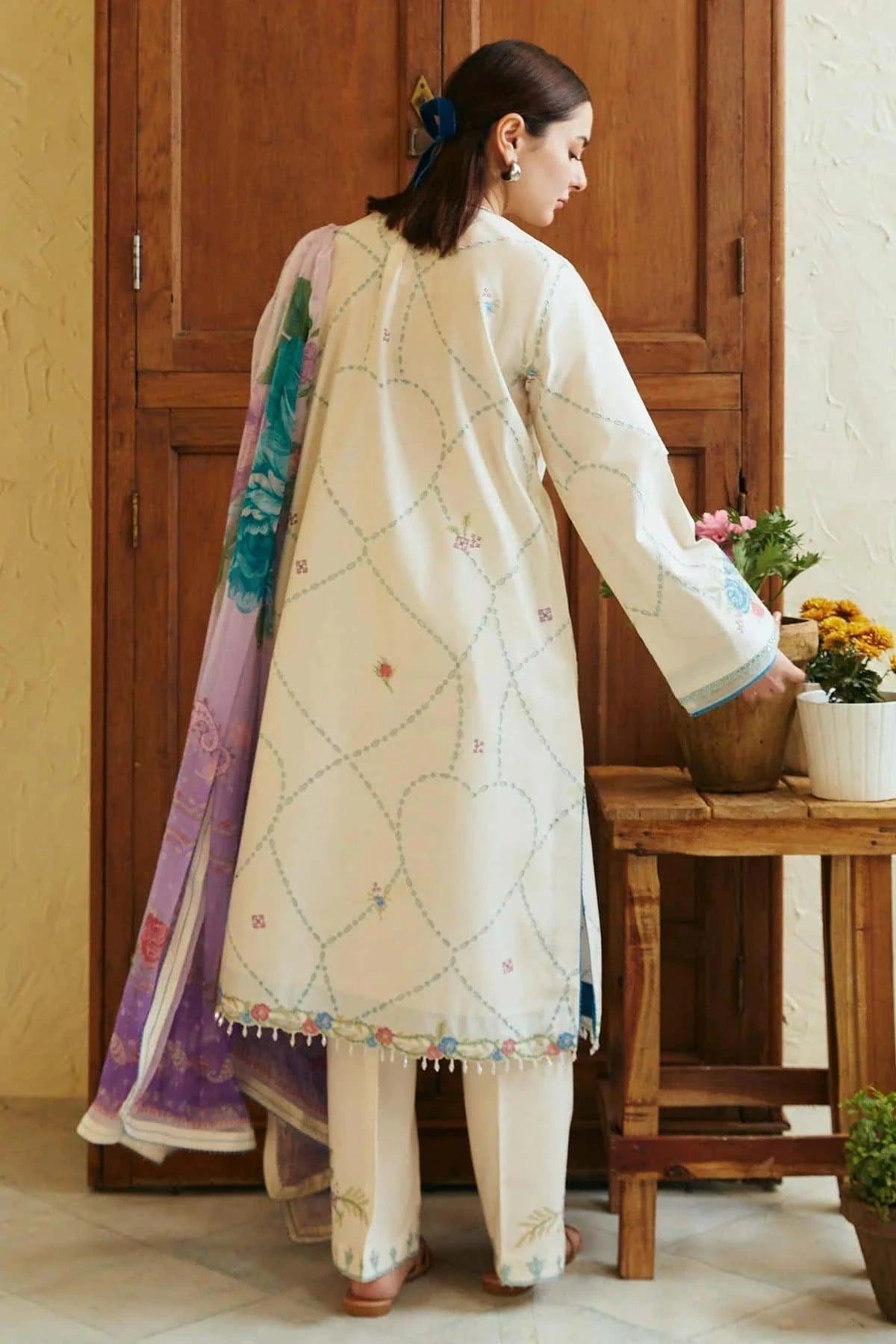 Coco by Zara Shahjahan Embroidered Lawn Unstitched 3Pc 10A RUHI