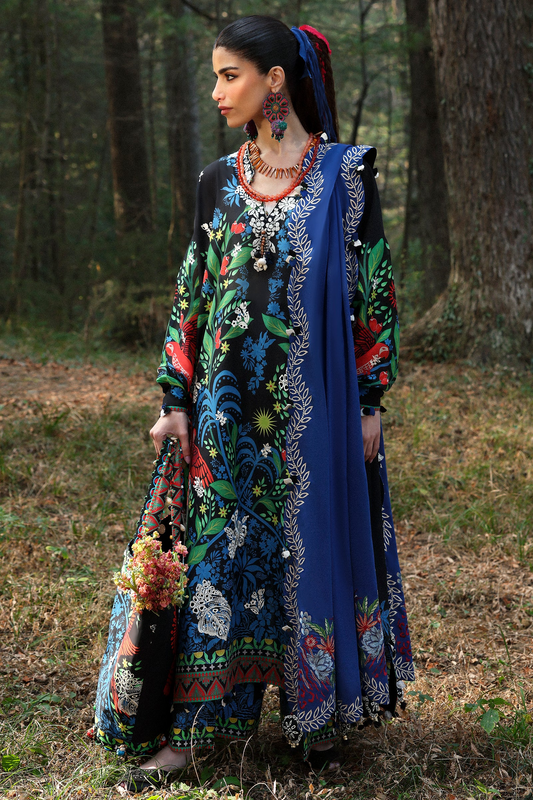 BLACK SOLANA 03-A | Neelum By ZAHA Lawn`25
